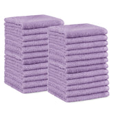 Amazon Basics washcloths 12x12 lavender pack, soft and highly absorbent for daily use