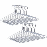 Amber Home 20-pack slim metal coat hangers on closet rod for space saving organization