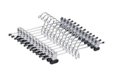 Amber Home 20-pack heavy-duty metal pants hangers keep jeans securely hung.