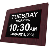 American Lifetime Day Clock in premium mahogany case with durable build.