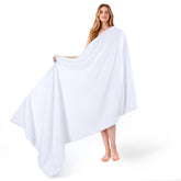 American Soft Linen 35x70 bath towel folded, luxurious bathroom use.