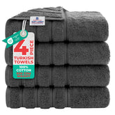 American Soft Linen luxury four-piece bath towel set folded for daily use.