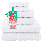 American Soft Linen luxury bath towel set, full-size 27x54 inches for quick absorbency.