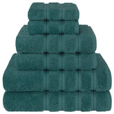 American Soft Linen teal bath towels show plush softness for daily use