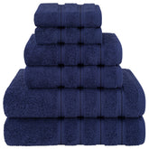American Soft Linen luxury 6-piece towel set shows premium softness after shower.