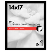 Americanflat 14x17 frame with polished plexiglass front for crystal-clear viewing.