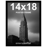 Americanflat 14x18 frame with polished plexiglass front protects photos from dust.