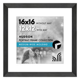 Americanflat 16x16 frame with polished plexiglass offers crystal-clear viewing