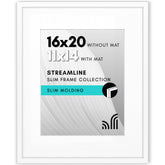 Americanflat 16x20 frame with polished plexiglass front for crystal-clear photos.