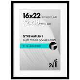 Americanflat 16x22 frame with polished plexiglass front for crystal-clear memory display