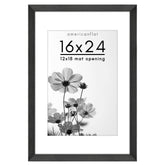 Americanflat 16x24 frame with polished plexiglass offers crystal-clear viewing and protection.