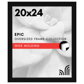 Americanflat 20x24 frame with polished plexiglass for crystal-clear viewing and dust protection.