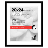 Americanflat 20x24 frame with polished plexiglass front protects photos from dust and scratches.