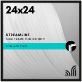 Americanflat 24x24 frame with polished plexiglass for a clear wall display