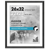 Americanflat 26x32 frame with polished plexiglass for crystal-clear viewing.
