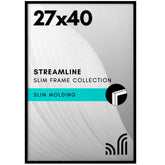 Americanflat 27x40 frame with polished plexiglass for clear display and protection