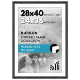Americanflat 28x40 poster frame front view with polished plexiglass for crystal clarity