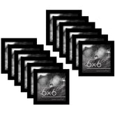 Americanflat 6x6 frame with polished plexiglass, front view for elegant wall or desk display.