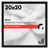 Americanflat Epic Collection 20x20 frame front plexiglass offers crystal-clear viewing and protection.