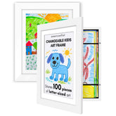 Americanflat two-pack kids artwork frame with magnetic door for easy display