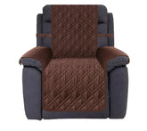 Ameritex stay-in-place waterproof recliner cover on a chair, anti-slip grip in action.