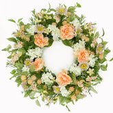 AMF0RESJ front door wreath with daisies adds welcoming curb appeal.