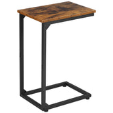 AMHANCIBLE C-shaped end table slides under your couch for easy access.