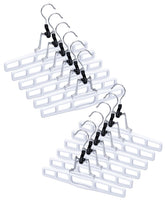 AMKUFO 20-pack pant hangers neatly organize pants and save closet space.