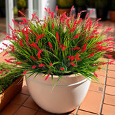 Ammyoo artificial monkey grass outdoor pack for easy porch decoration and year-round greenery