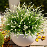 Ammyoo artificial monkey grass bundles for porch decor with lush leaves