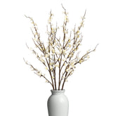 Ammyoo cherry blossom branch long stem 37-inch display for elegant indoor decor.