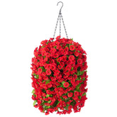 Ammyoo hanging flowers basket with morning glory blooms adds vibrant year-round color to outdoor spaces.