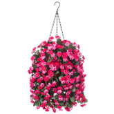 Ammyoo rose red hanging basket flowers brighten porches with maintenance-free charm