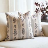Amor Virisso floral throw pillow cover front pattern details for sofa styling.