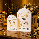Amyhill 8x10 gold and black large acrylic sign with stand for clear guest directions