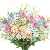 AmyHomie outdoor UV-resistant artificial daisies bundle for sunlit patio decor