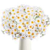AmyHomie white silk daisy heads bulk for large-scale arrangements