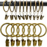 AMZSEVEN bronze curtain rings with clips, inner diameter 1.5 inches, glide smoothly on rods