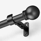 AMZSEVEN curtain rods in 1-inch diameter with modular segments for custom length