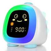 ANALOI kids alarm clock night light with 10 color modes for personalized bedtime ambiance.