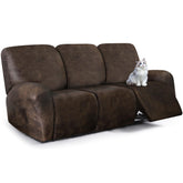 ANARACHON leather-look recliner cover front view on a 3-seater