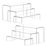 ANDGOO large acrylic display risers with three tiers create organized setups