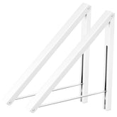 Anjuer drying rack wall-mounted folding aluminum saves space and organizes laundry