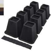 ANNKUT 6-inch bed risers side view for extra storage and stability.
