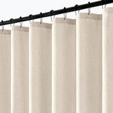 ANRODUO extra-long cream shower curtain providing privacy and style in the bathroom