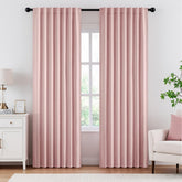 ANRODUO light pink blackout curtains for nursery; 84-inch panels provide gentle light control