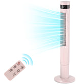 Antarctic Star tower fan remote-control for easy cooling across the room.