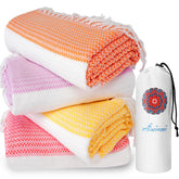 Antfuny Turkish towel set, oversized beach towels for sun and sand.