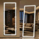 Antok LED full-length mirror shows a clear head-to-toe view for outfit checks.