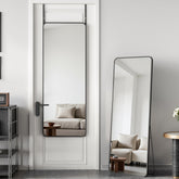 Antok over-the-door mirror provides full-body view for dressing.